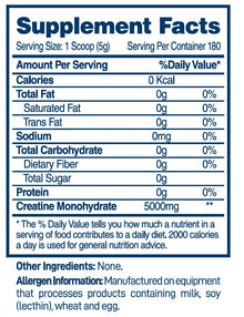 Creatine Powder 900g (Unflavored)