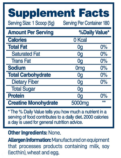 Creatine Powder 900g (Unflavored)
